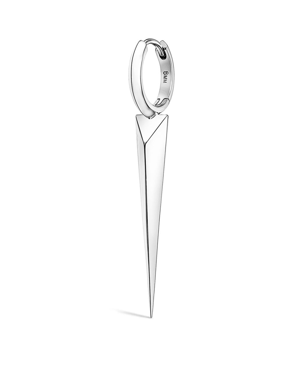 Maria Tash White Faceted Grand Spike Hoop Earring
