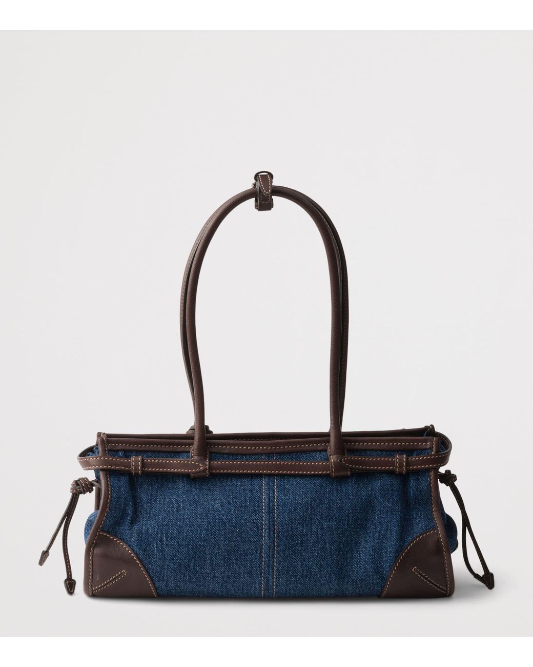 Prada Blue Medium Denim Bonnie Shoulder Bag