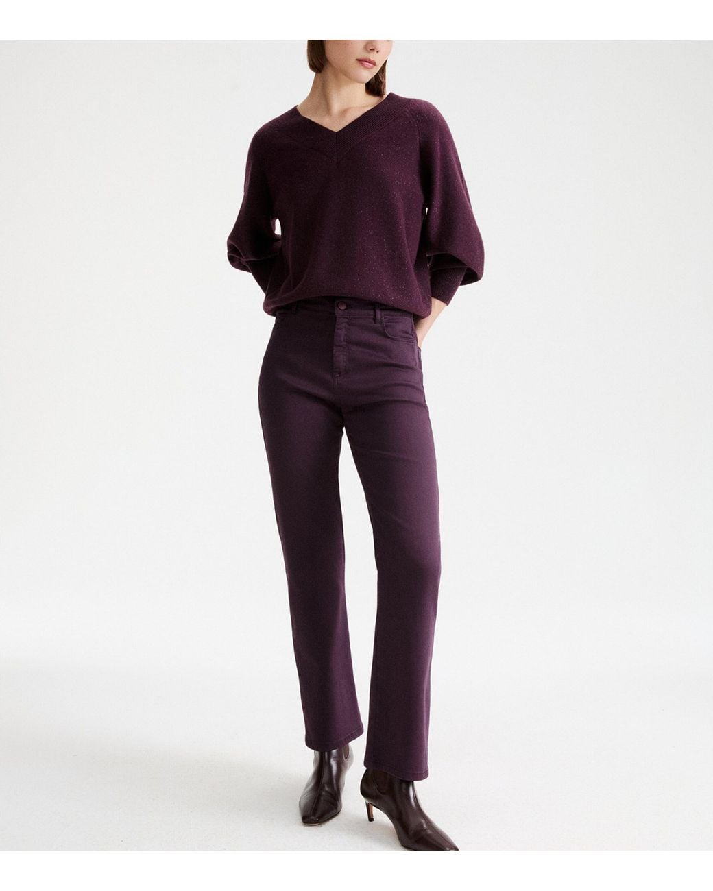 Marella Purple Straight Jeans
