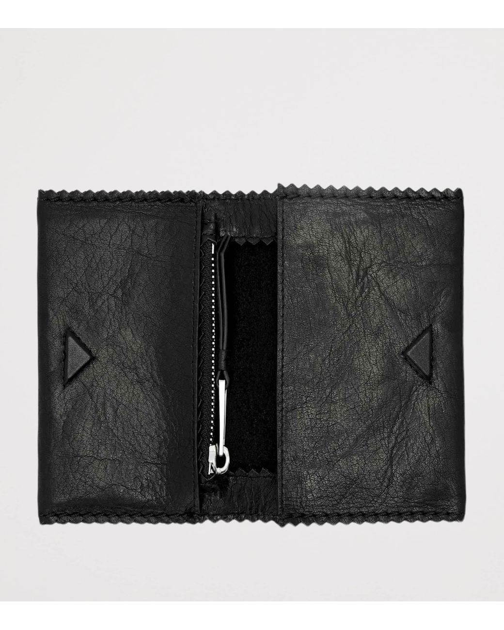 AllSaints Black Leather Siloh Wallet