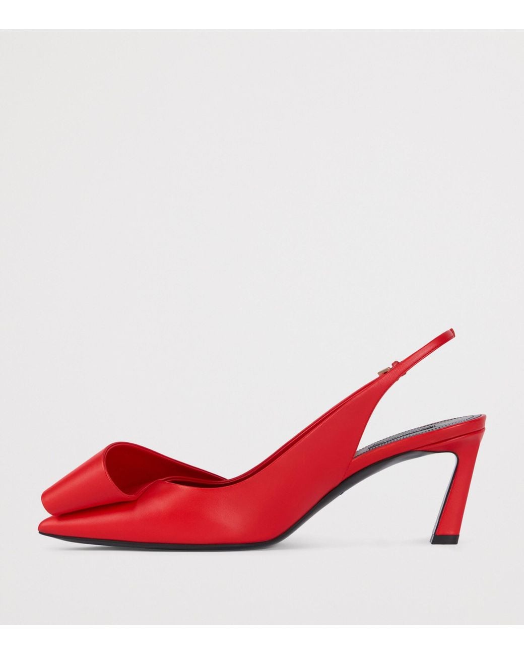 Givenchy Red Leather Twisted Ribbon Slingback Heels 65