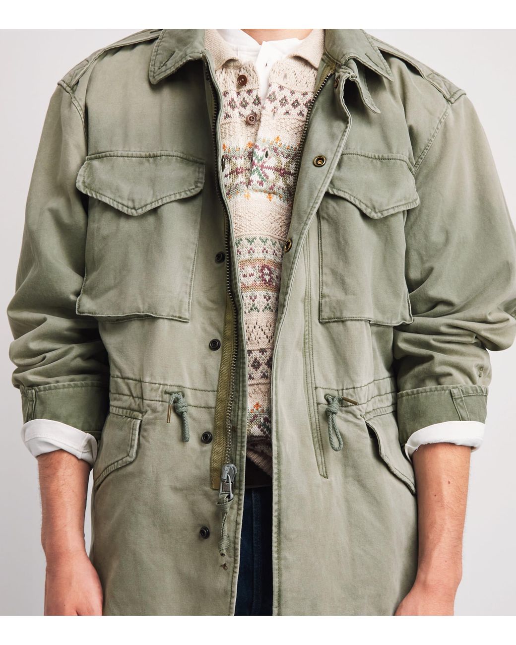 Polo Ralph Lauren Green Cotton Sateen Field Jacket for men