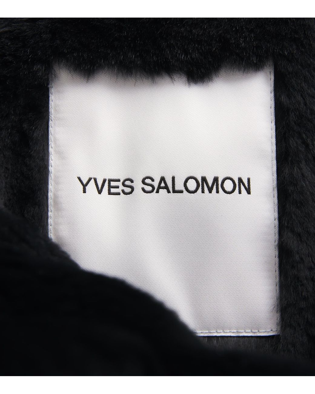 Yves Salomon Black Fox-Rabbit Blended-Cotton Parka