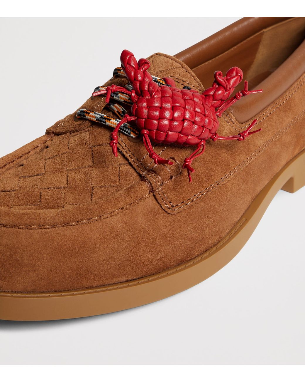 Bottega Veneta Brown Suede Piere Boat Shoes for men