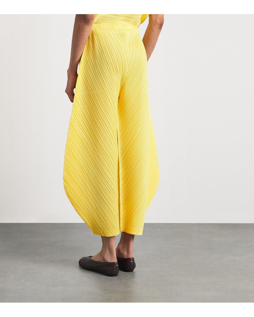 Pleats Please Issey Miyake Yellow Thicker Bottoms 1 Trousers