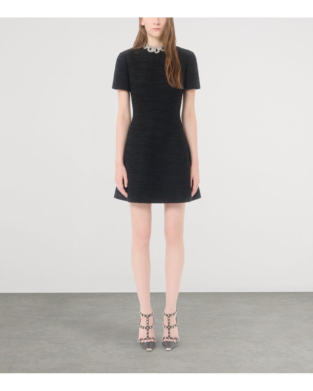 Valentino Black Embellished Mini Dress