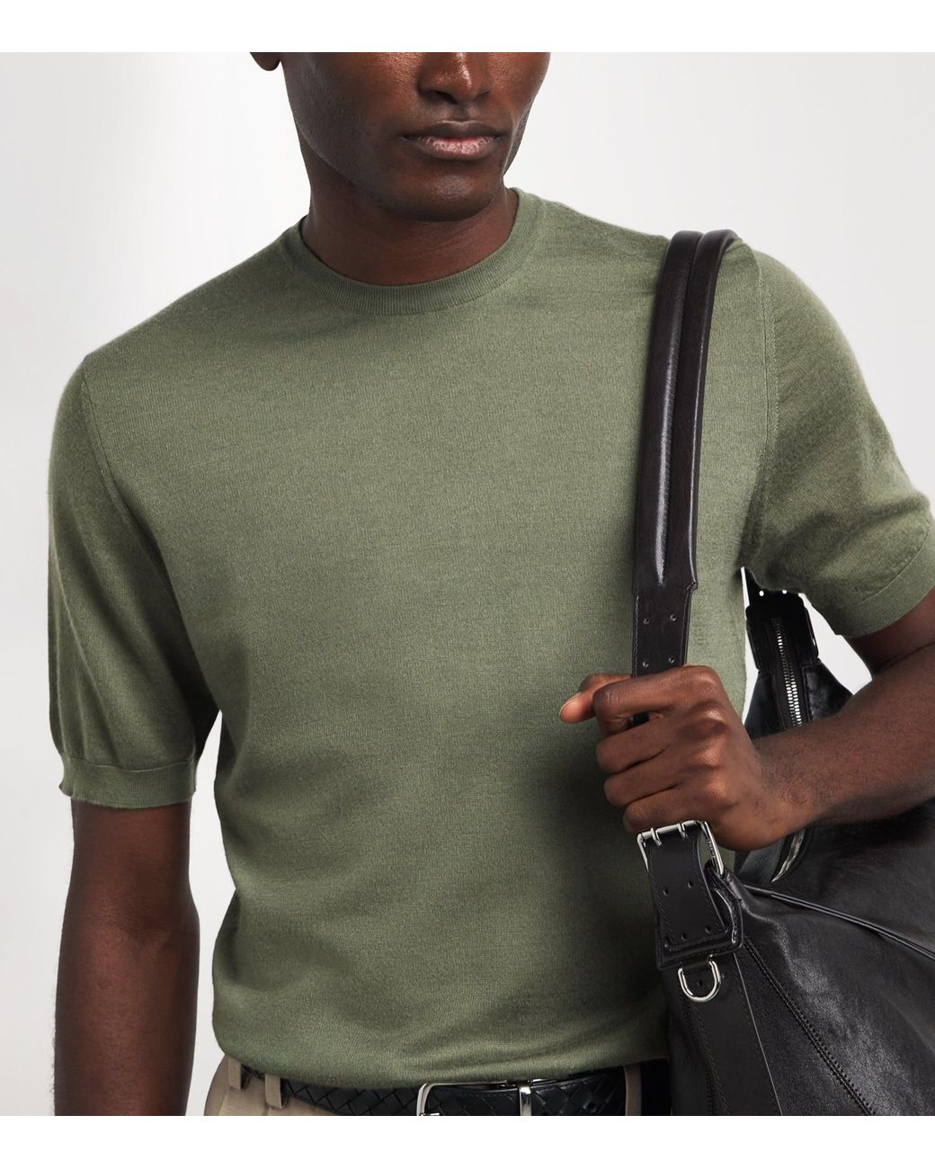 Colombo Green Cashmere T-Shirt for men