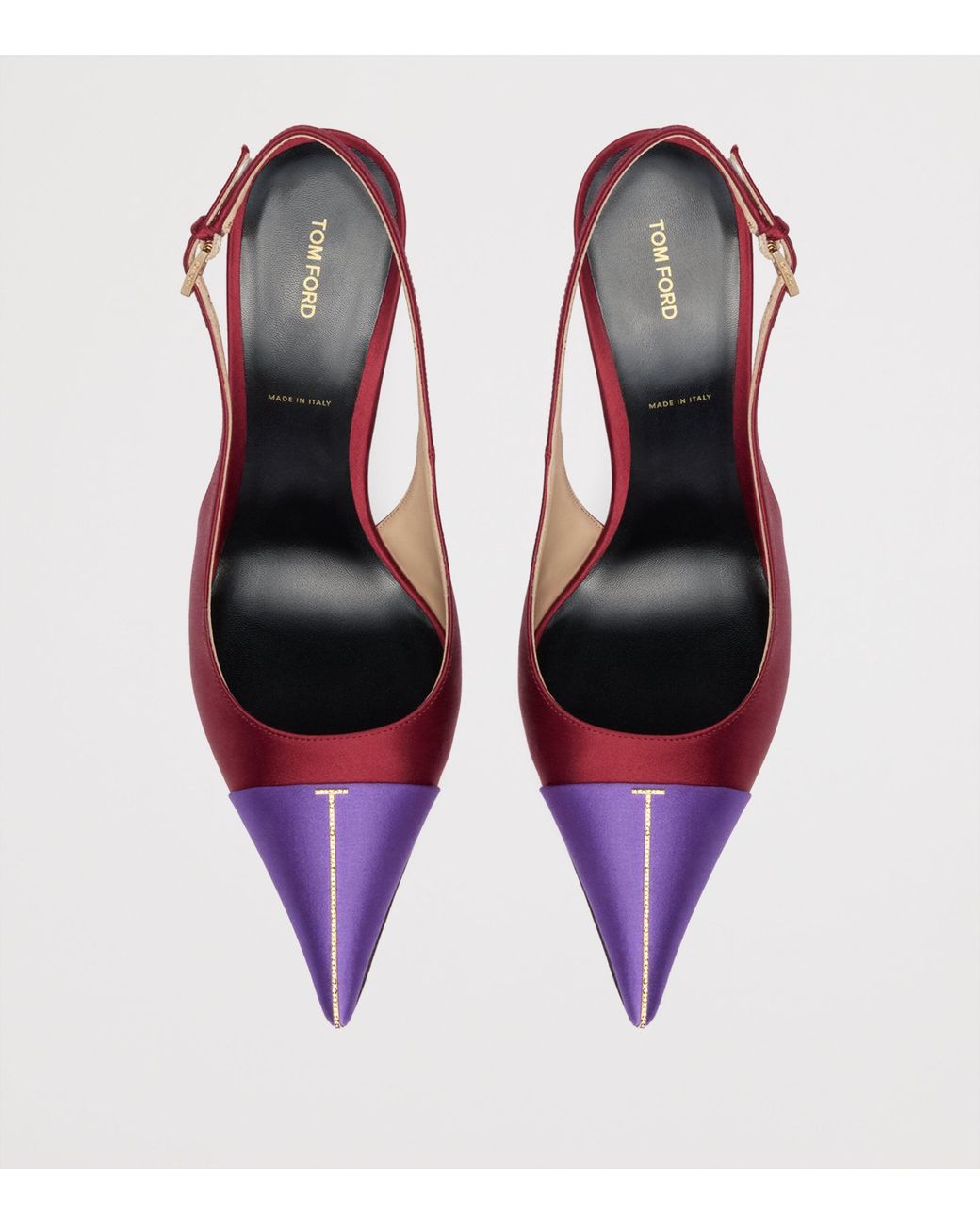 Tom Ford Pink Satin T Slingback Pumps