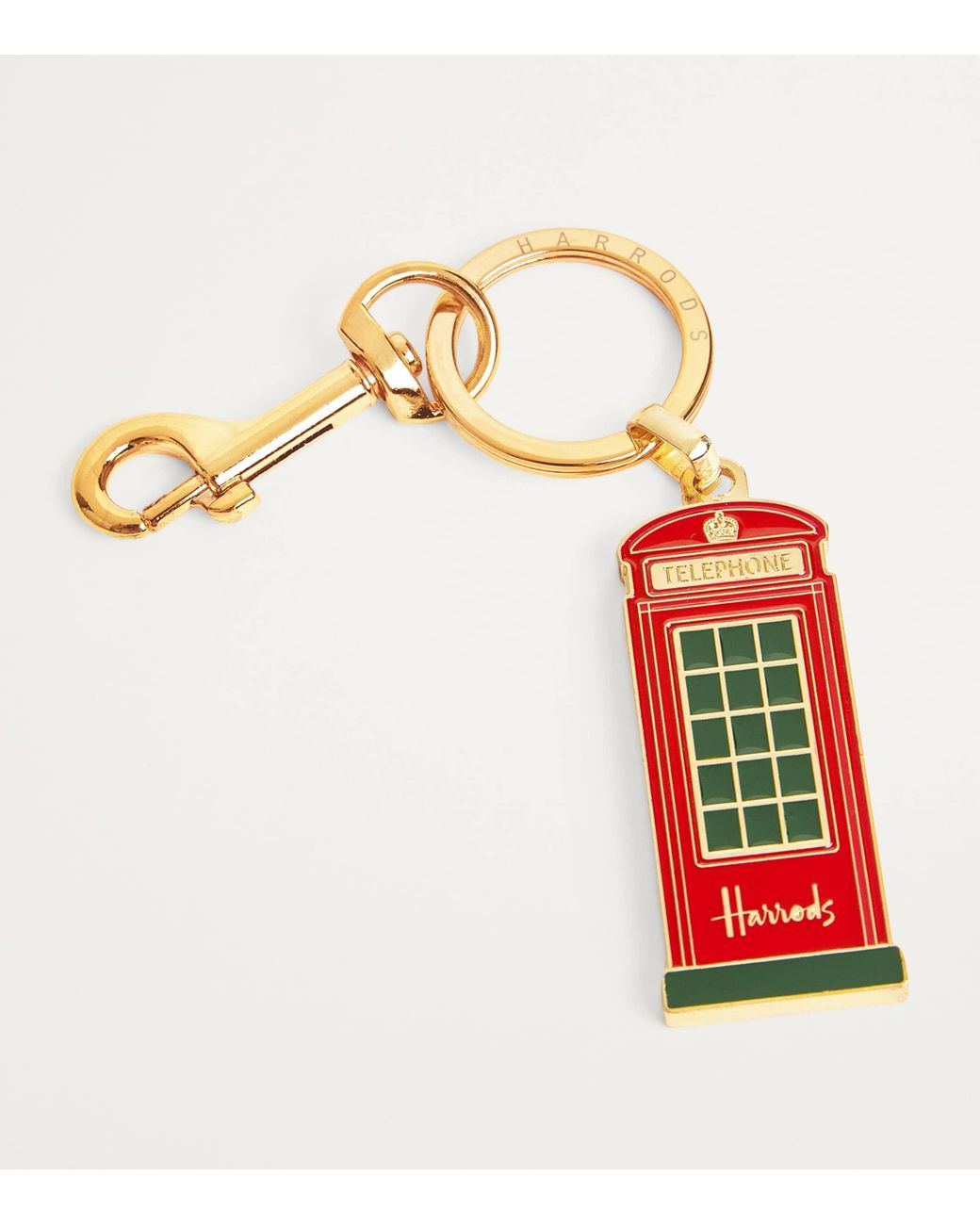 Harrods White Telephone Box Keyring