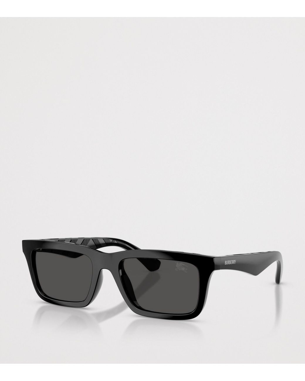 Burberry Black Injected Be4475U Rectangular Sunglasses for men