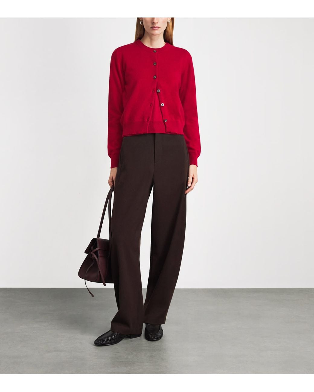 Johnstons Red Cashmere Iris Cardigan