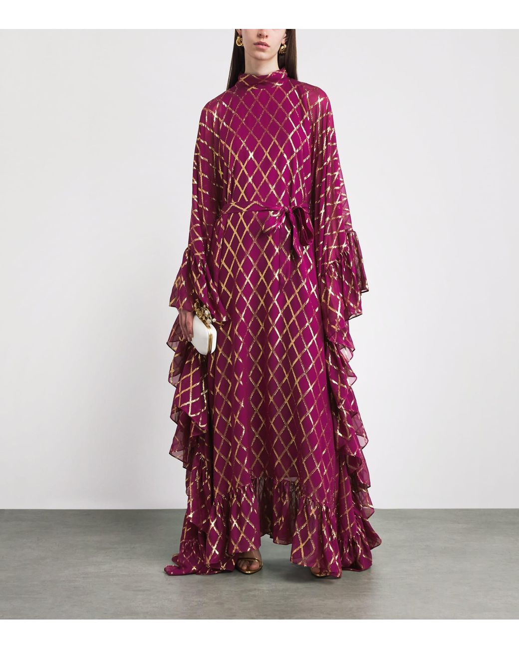 Taller Marmo Purple Eccentrica Kaftan Gown