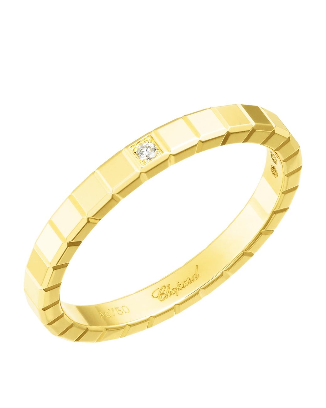 Chopard Metallic And Diamond Ice Cube Ring