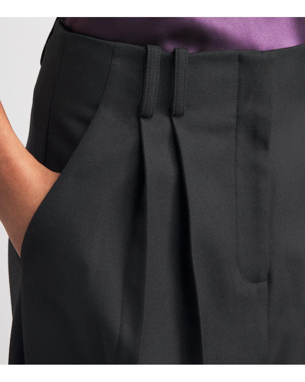 Veronica Beard Black Whitlock Barrel Trousers