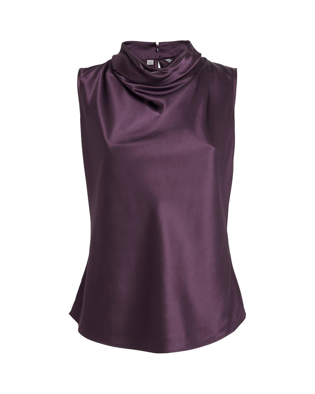 Veronica Beard Purple Silk-Blend Sleeveless Tam Blouse