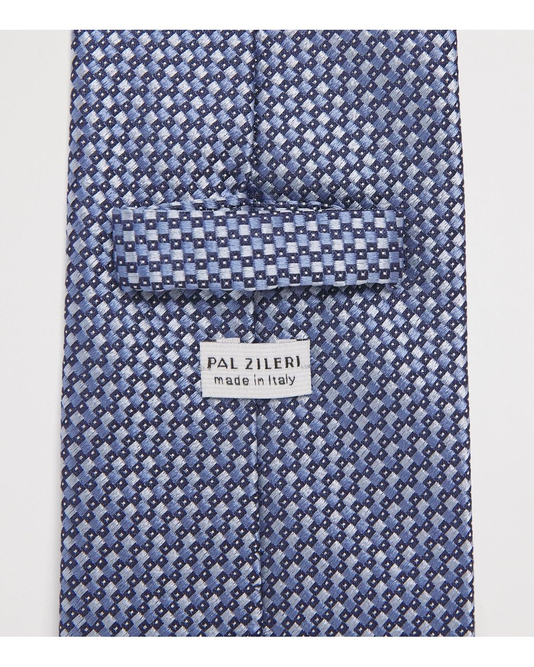 Pal Zileri Blue Silk Printed Tie for men