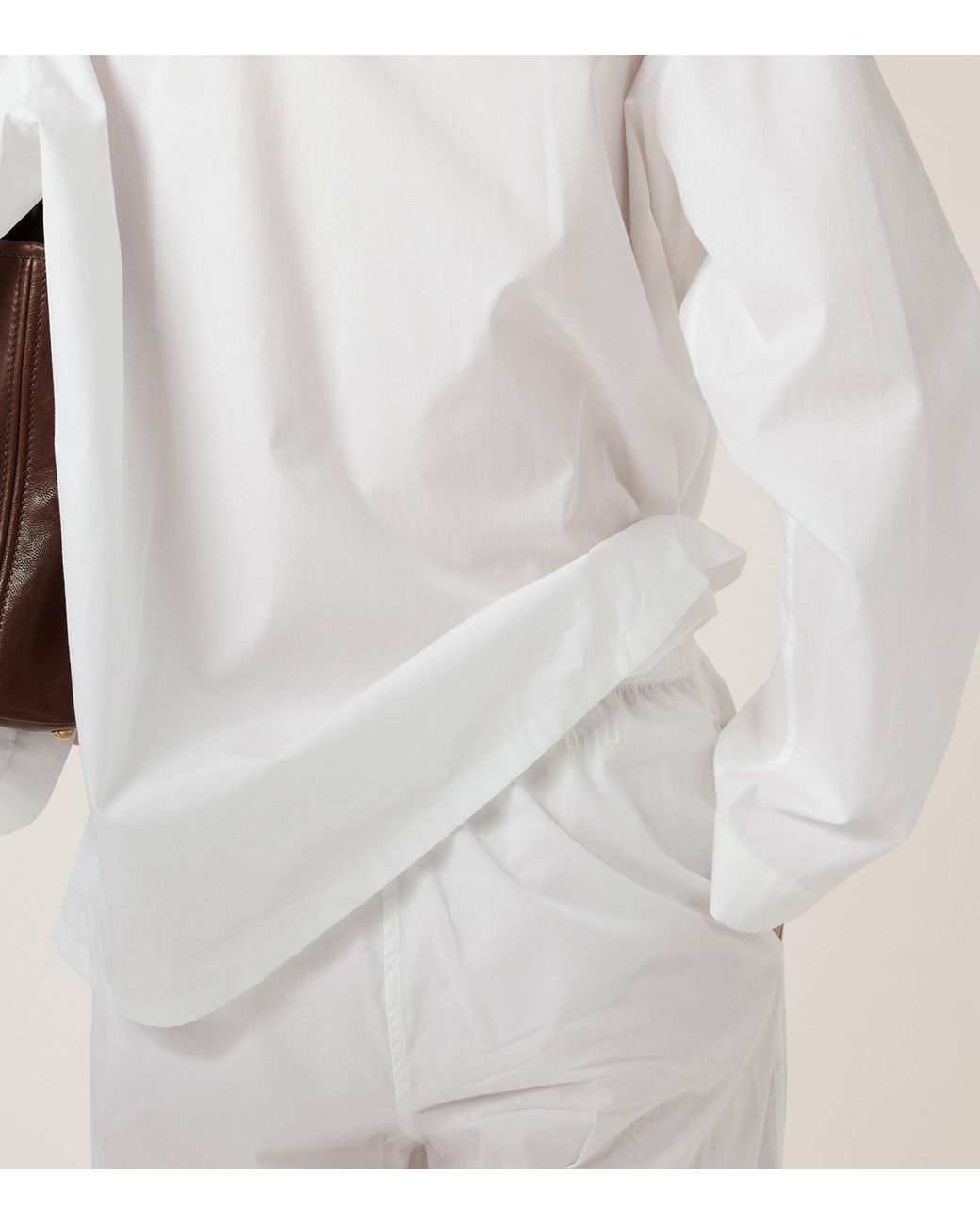 Miu Miu White Embroidered Logo Pyjama Trousers