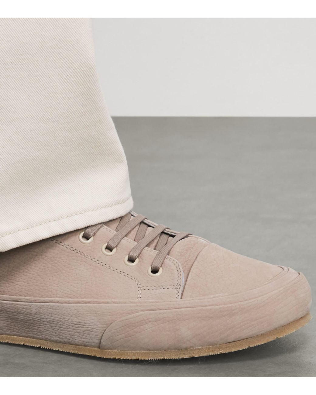 Brioni Pink Nubuck Leather Stitch'N Turn Sneakers for men