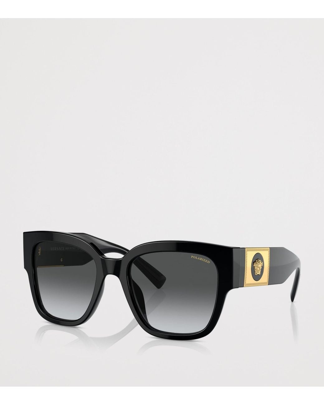 Versace Black Acetate Pillow Sunglasses