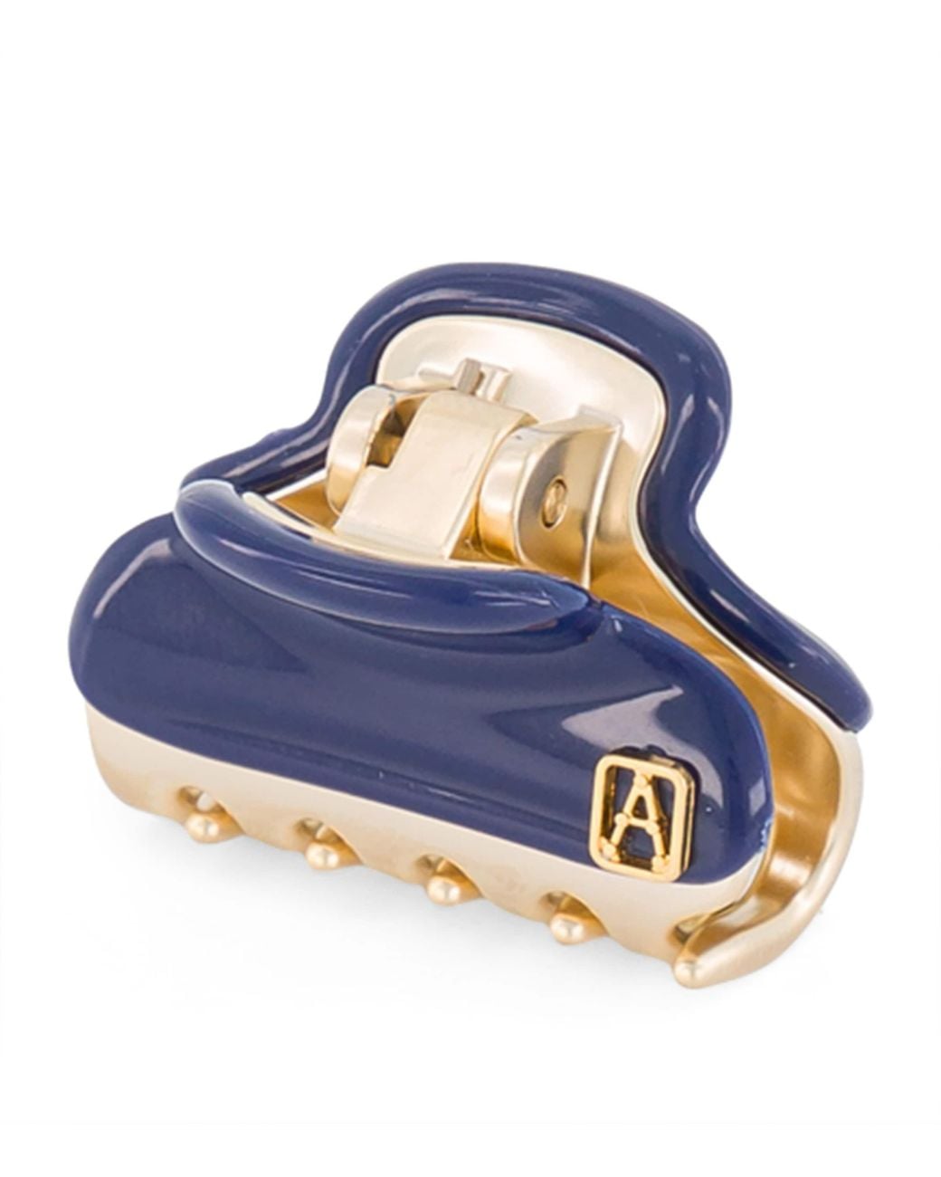 Alexandre De Paris Blue Plated Claw Hair Clip