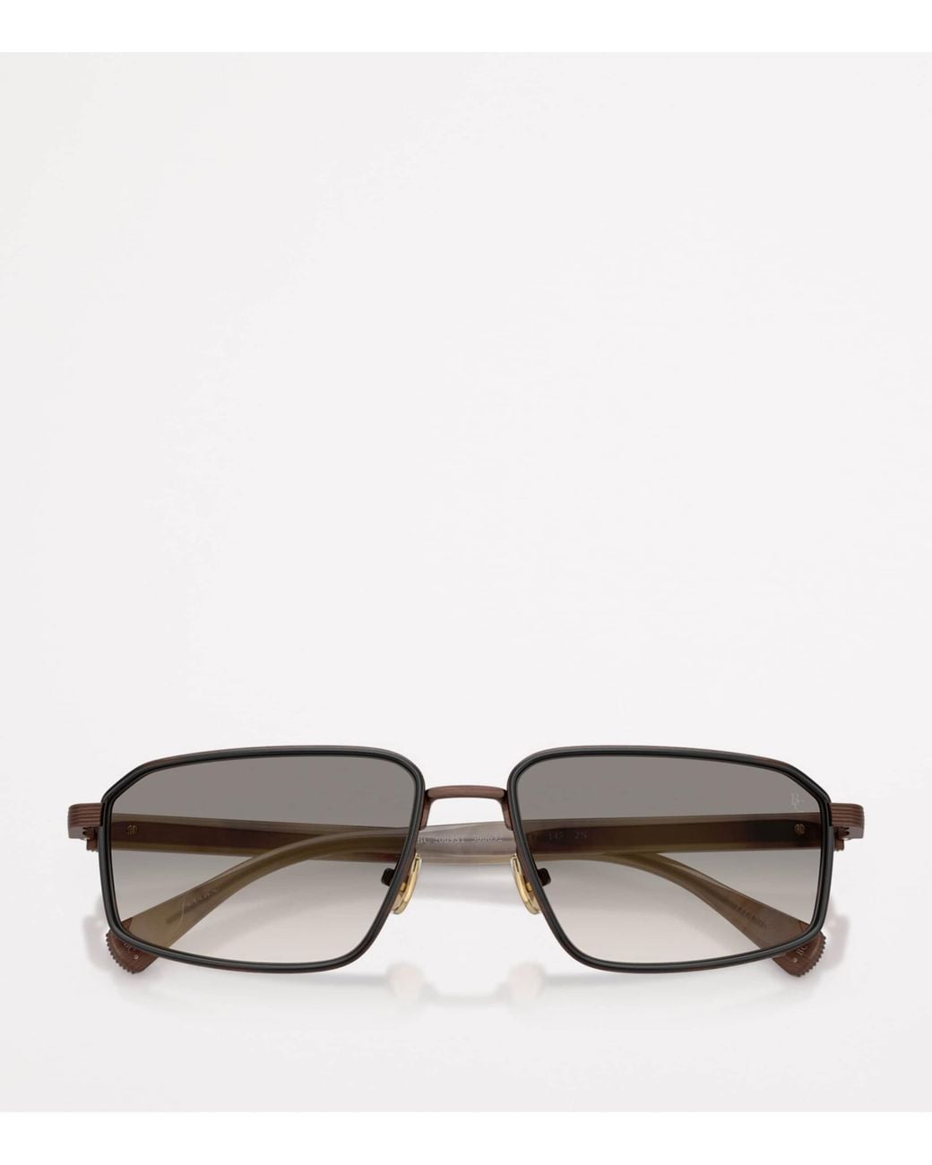 Brunello Cucinelli Gray Titanium Rectangle Jarama Sunglasses for men