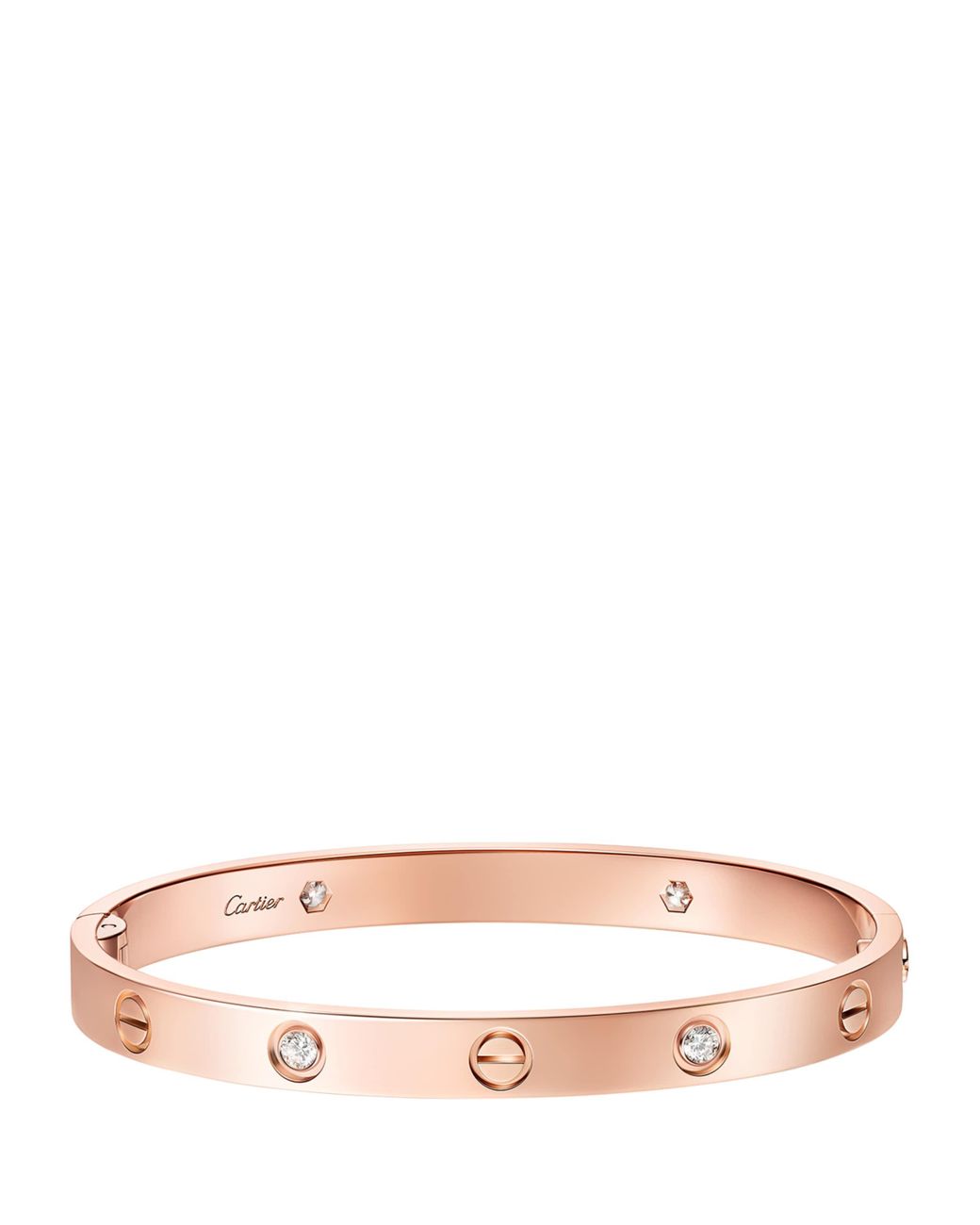 Cartier Pink And Diamond Love Bangle