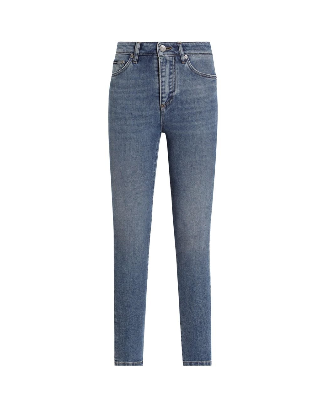 Dolce & Gabbana Blue High-Waist Skinny Jeans