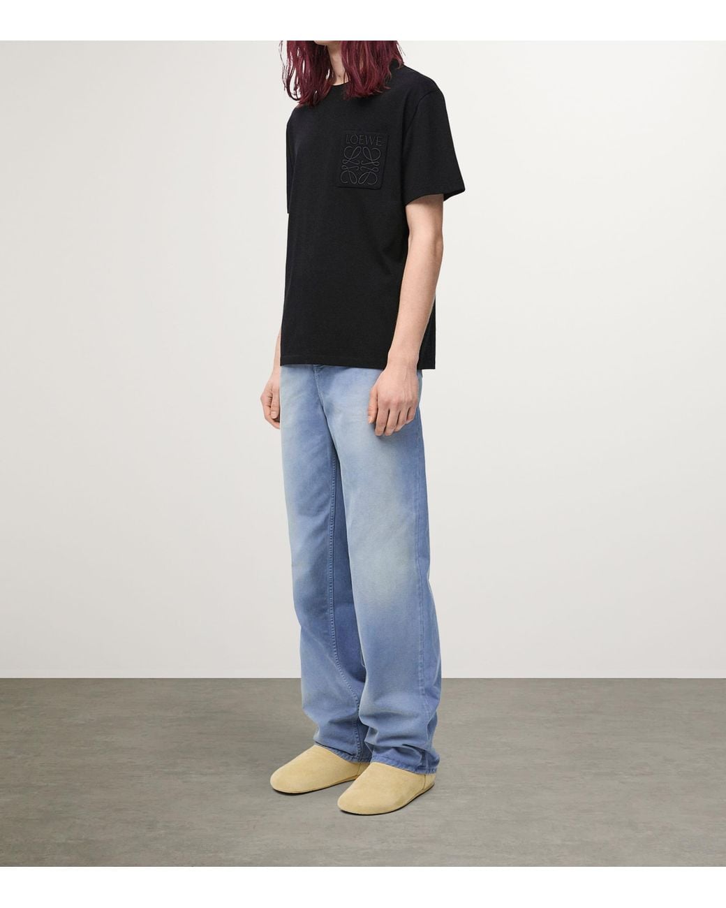 Loewe Black Pocket Anagram T-Shirt for men