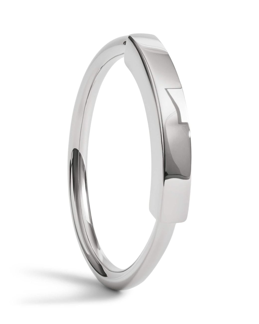 Monica Vinader White Sterling Linear Stacking Ring