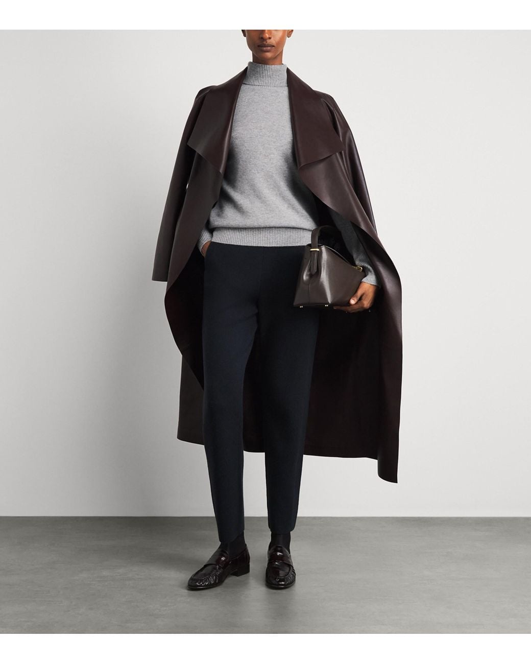 Falke Gray Cashmere Rollneck Sweater