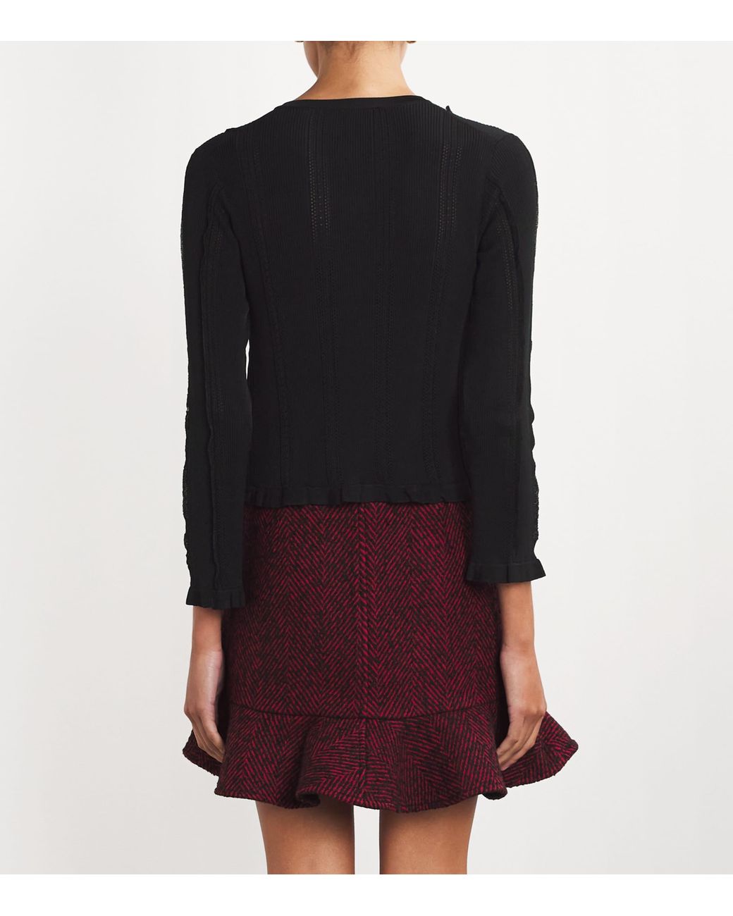 Maje Black Madeline 2-In-1 Tank Top And Cardigan