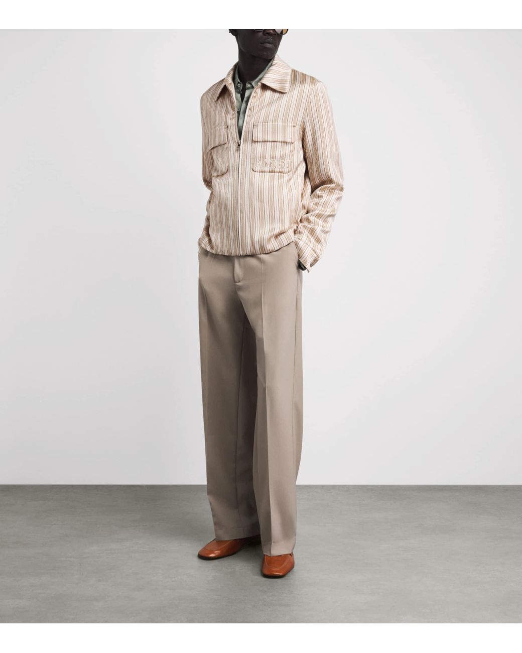Amiri Natural Stripe Logo Jacket for men