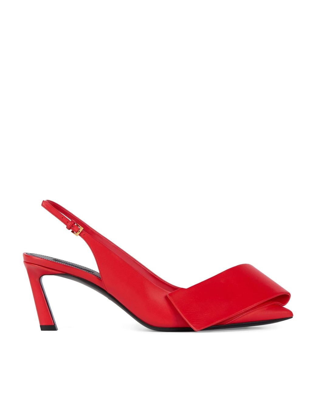 Givenchy Red Leather Twisted Ribbon Slingback Heels 65