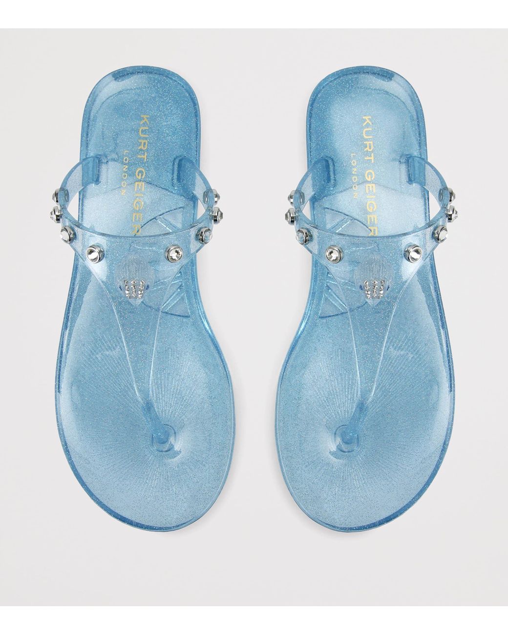 Kurt Geiger Blue Maddison T-Bar Sandals
