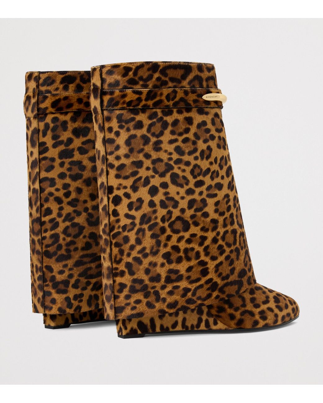 Givenchy Brown Leather Shark Ankle Boots