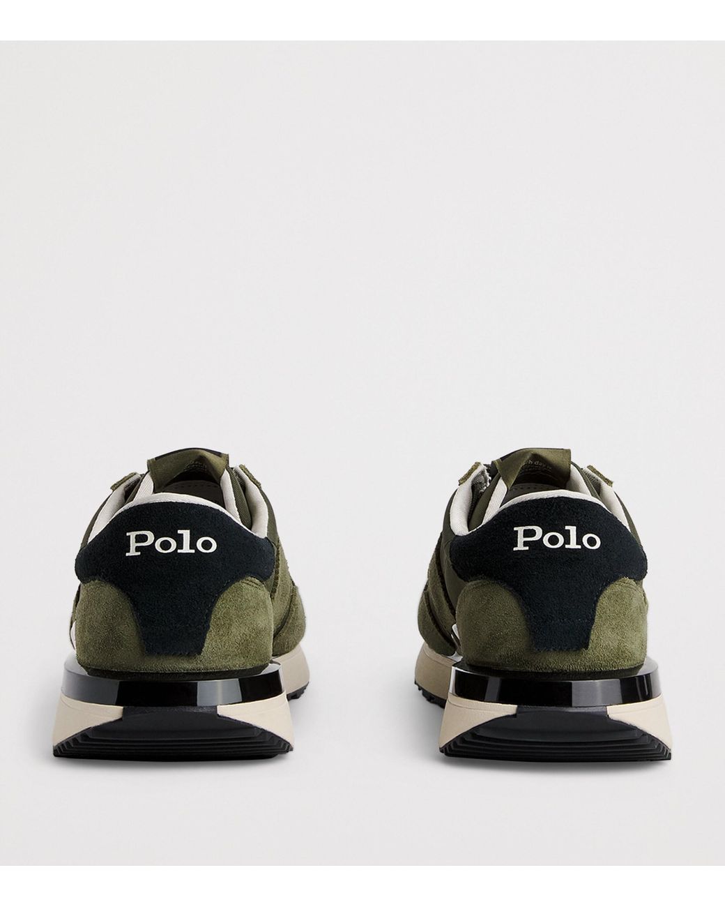 Polo Ralph Lauren Green Suede-Blend Train 89 Sneakers for men