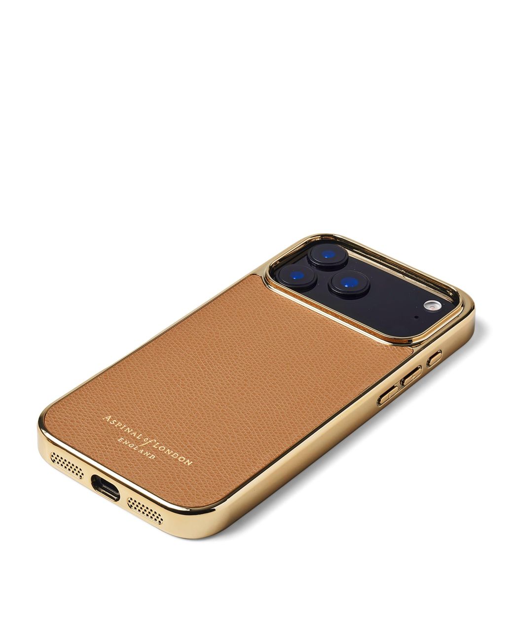 Aspinal Brown Leather Iphone 17 Pro Case