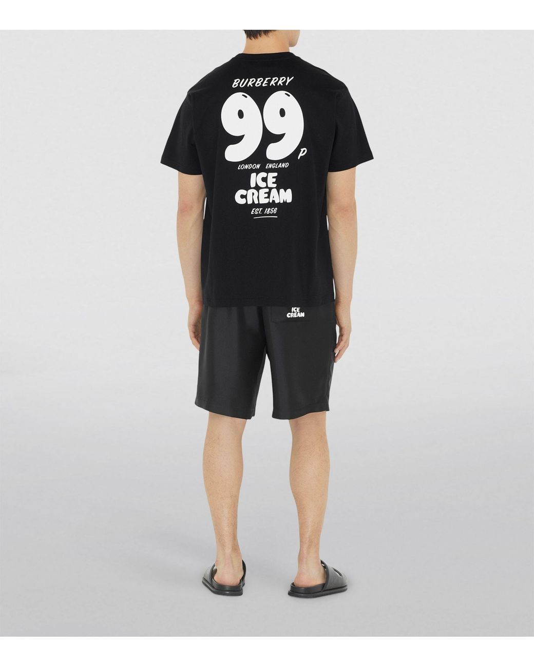 Burberry Cotton Ice Cream Print T-shirt in Black for Men