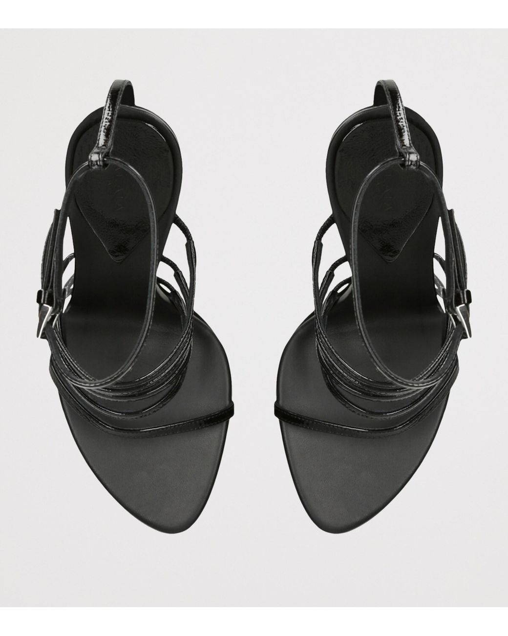 Alaïa Black Leather Strappy Heeled Sandals 110