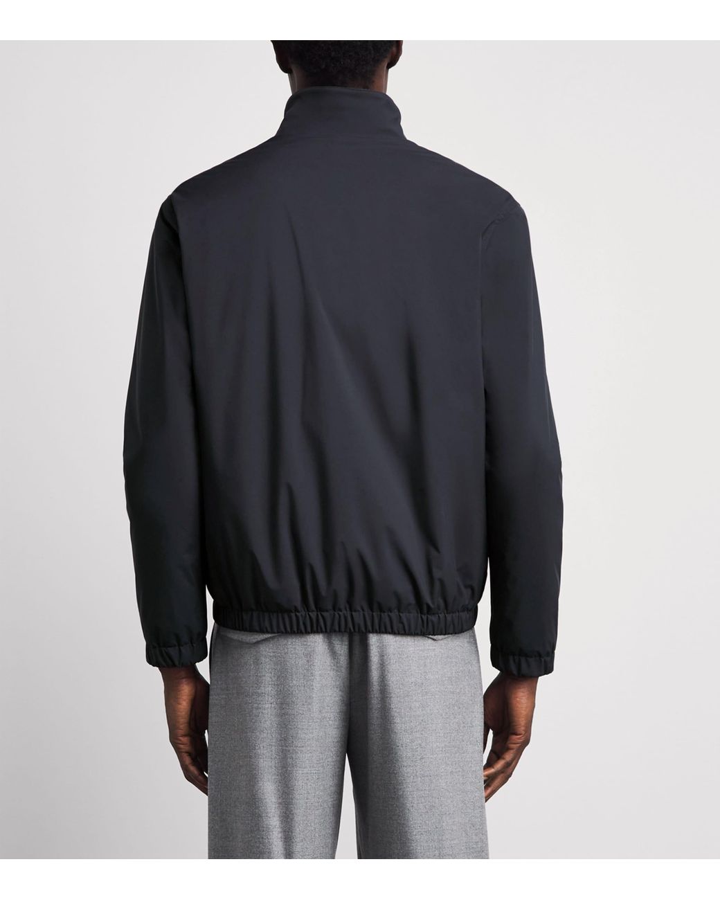 Lardini Blue Shell Bomber Jacket for men