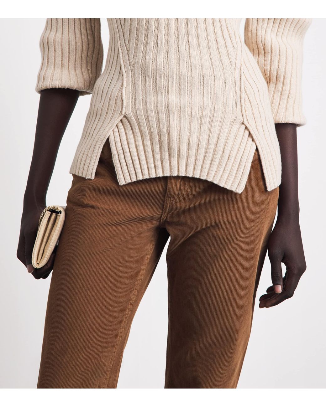 Stella McCartney Brown Corduroy Flared Trousers
