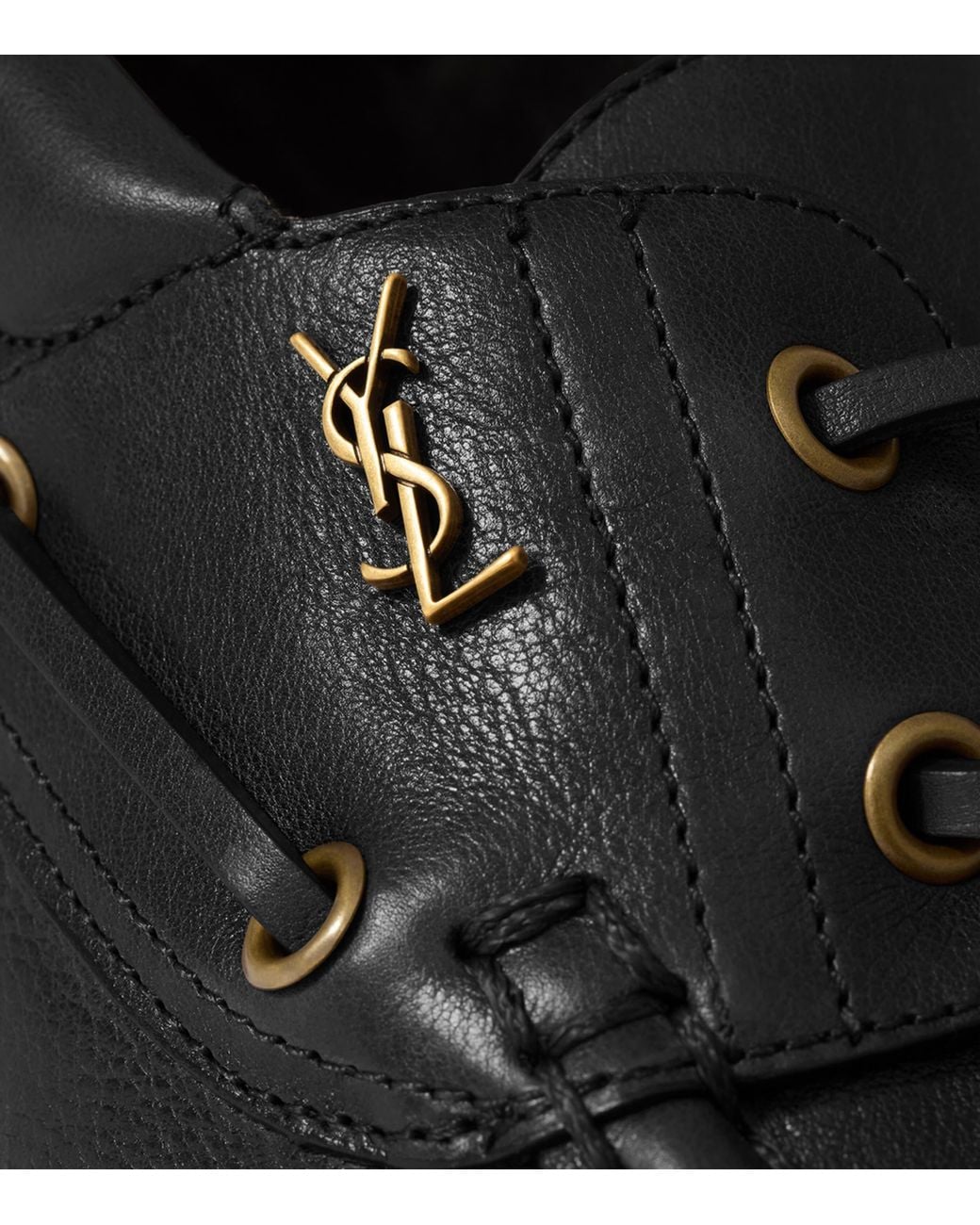 Saint Laurent Black Leather Bateau Le Loafers for men