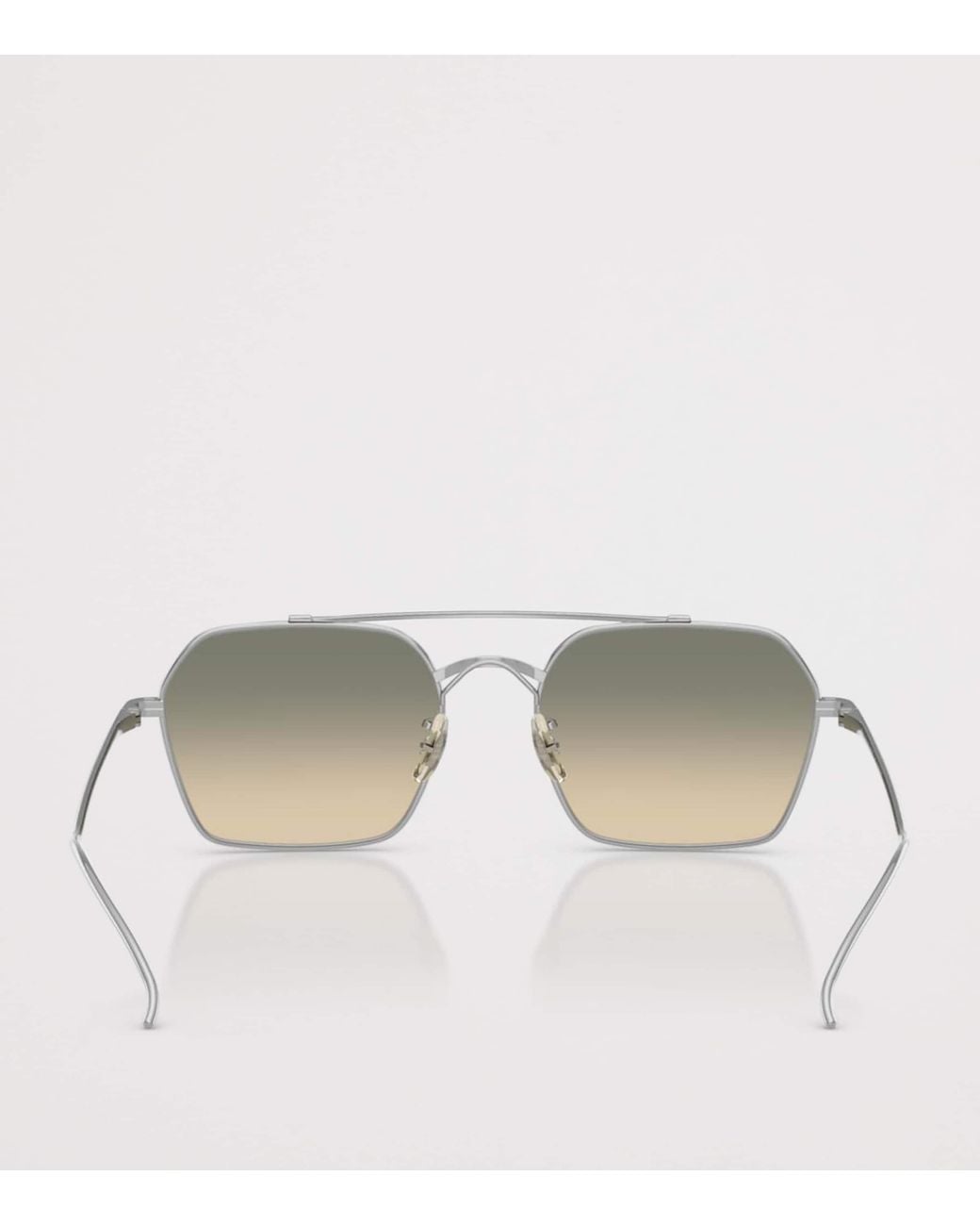 Oliver Peoples Gray Titanium Tk-15 Square Sunglasses