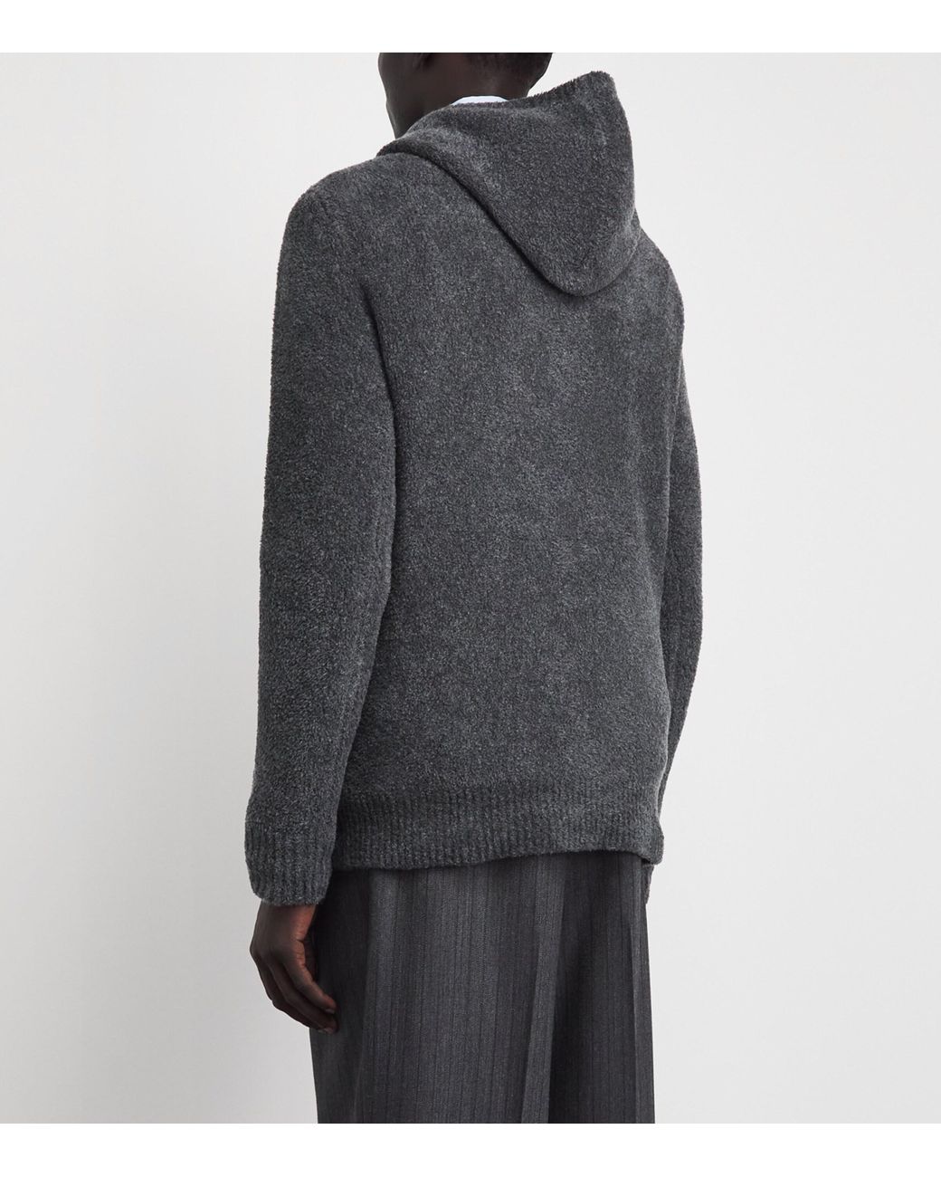 Gabriela Hearst Gray Cashmere-Silk Datum Hoodie for men