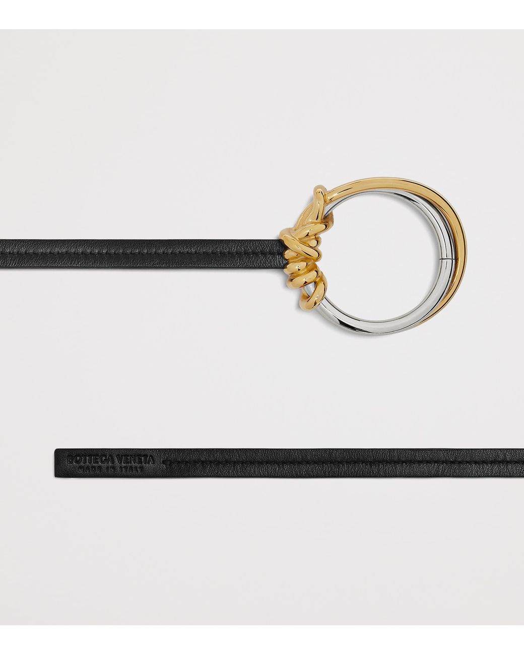 Bottega Veneta Black Leather Knot Ring Belt
