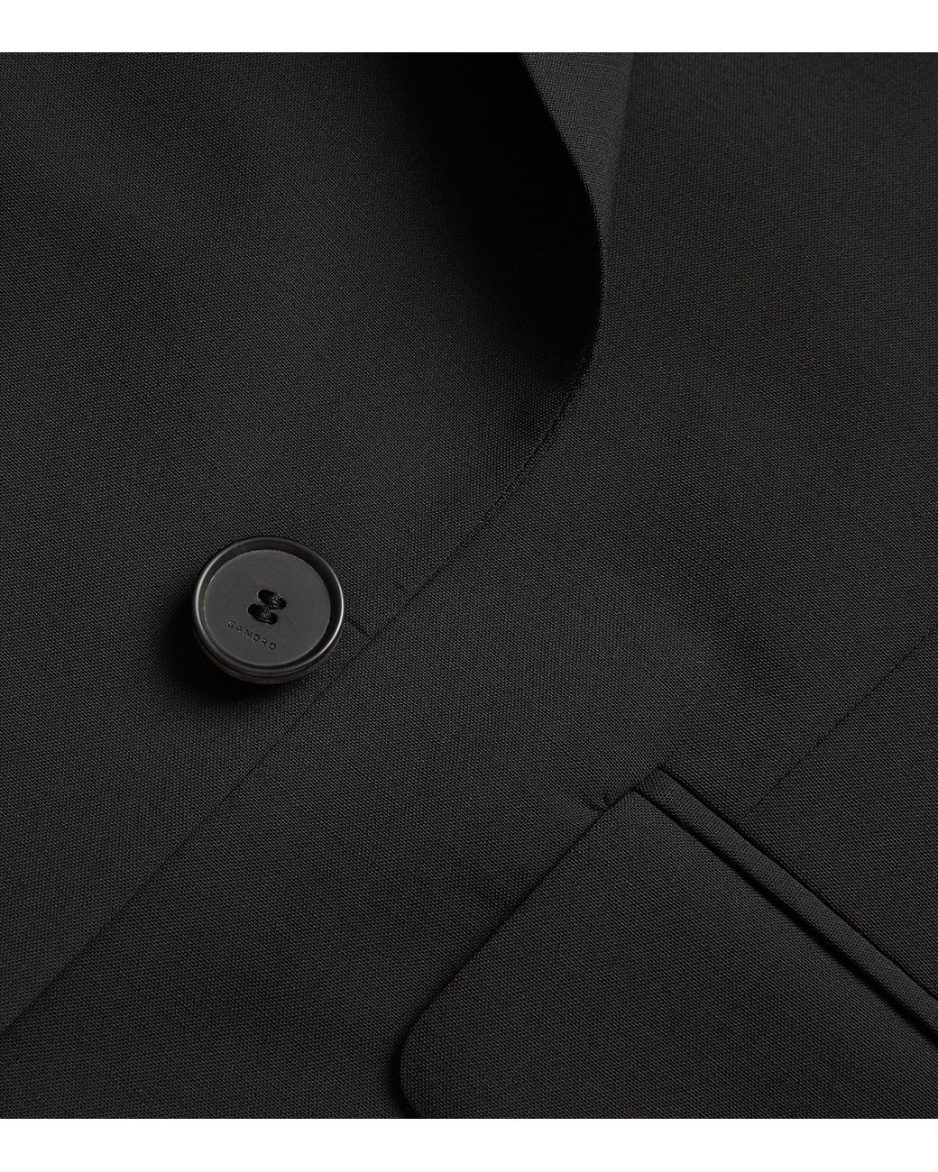 Sandro Black Virgin Wool Blazer for men