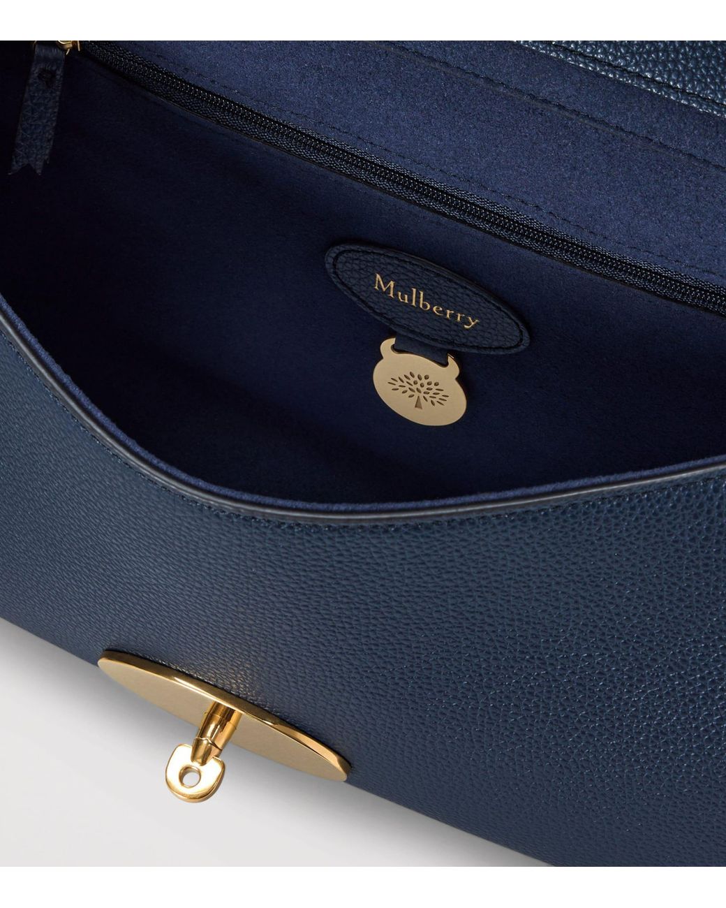 Mulberry Blue Leather Lily Shoulder Bag