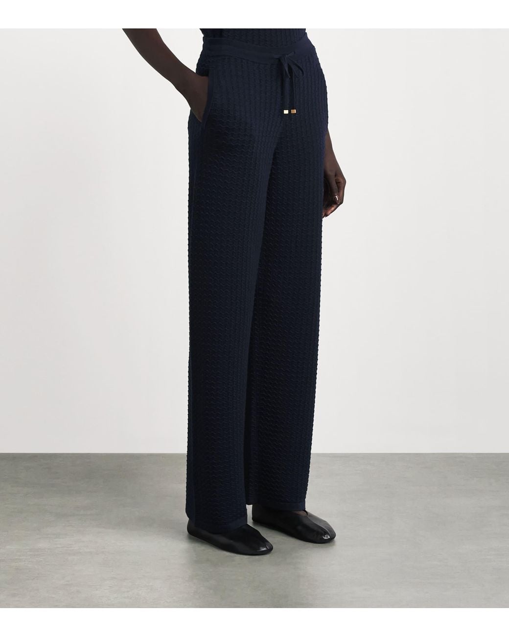 Eleventy Blue Wool Knitted Trousers