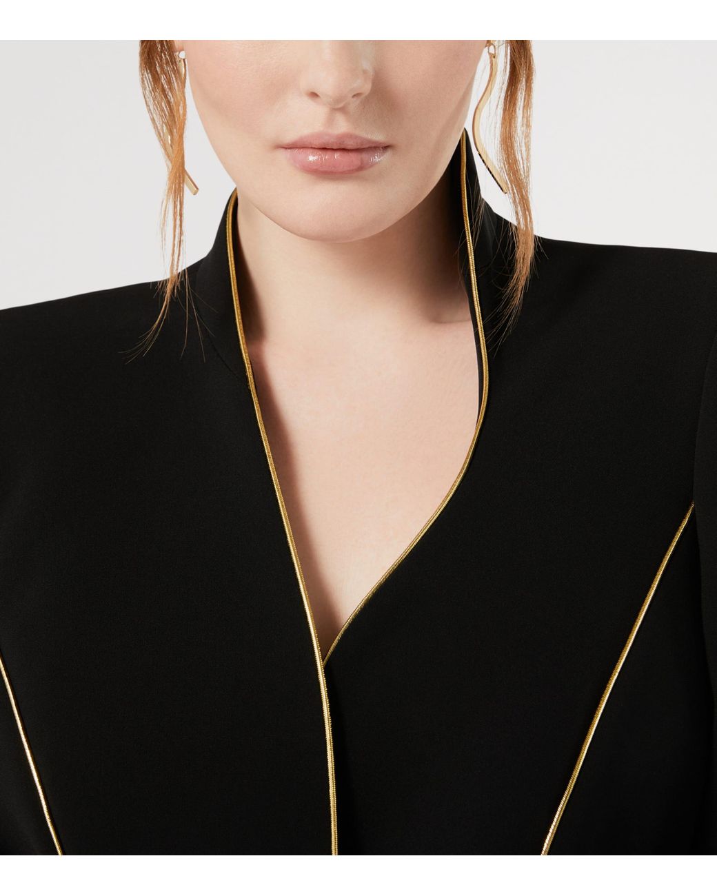 Marina Rinaldi Black Velvet Asymmetric Blazer