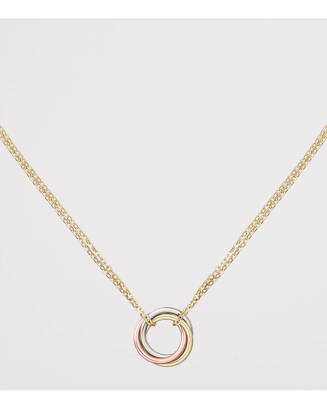 Cartier Metallic Mini Mixed Trinity Necklace